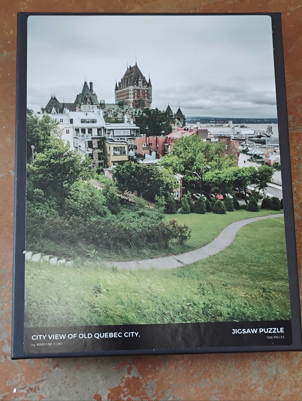 Vintage City View Of Old Quebec City 500 Piece Marlene Ford Puzzle  Rare